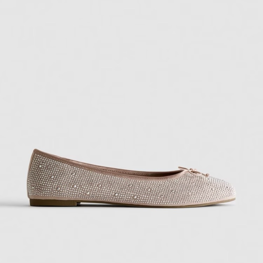NEW Primark Hot Fix Rhinestone Ballerina Flats